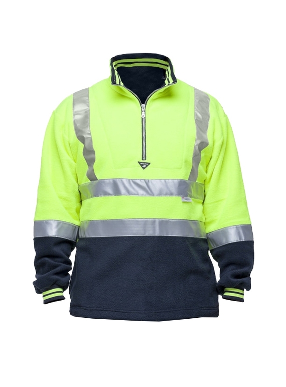Hi Vis Day/Night Polar Fleece - Yellow/Navy