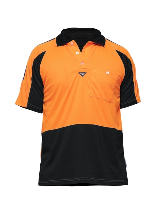Hi Vis PRP Polo Shirt - Orange/Black
