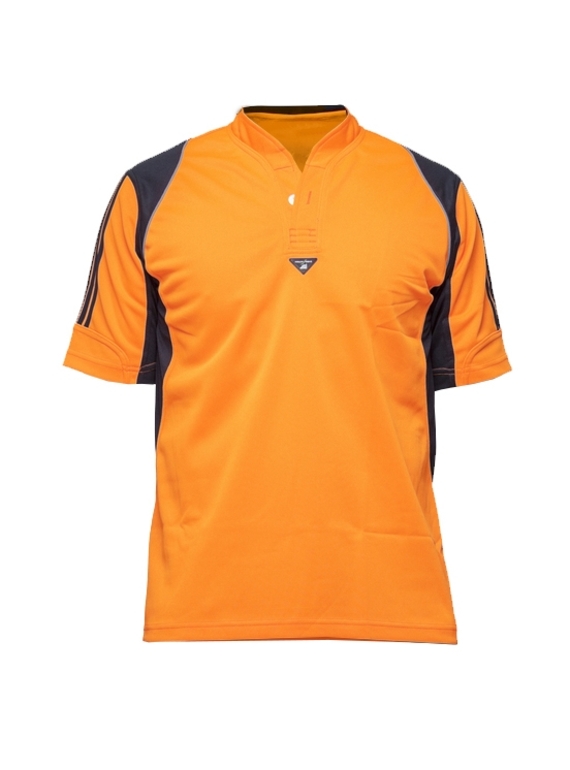 Hi Vis Rugger Standard Fit Polo Shirt - Orange/Black