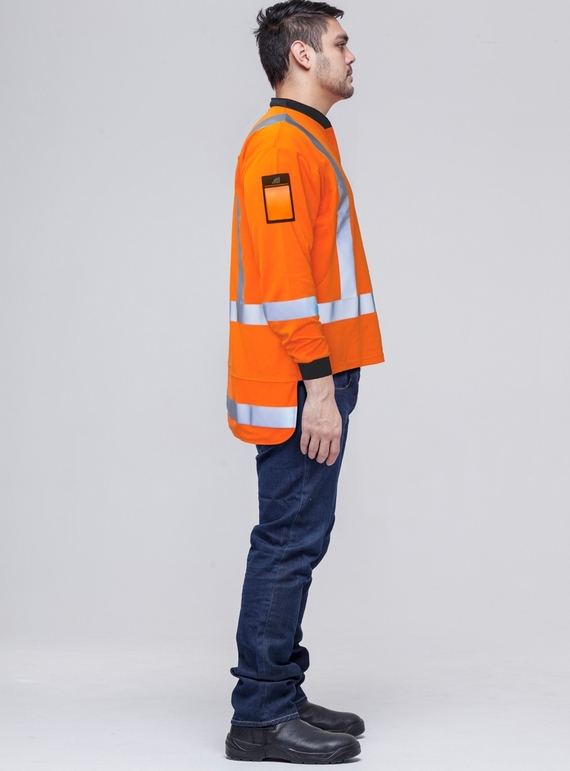 Hi Vis Long Sleeve Rugger Polo Shirt