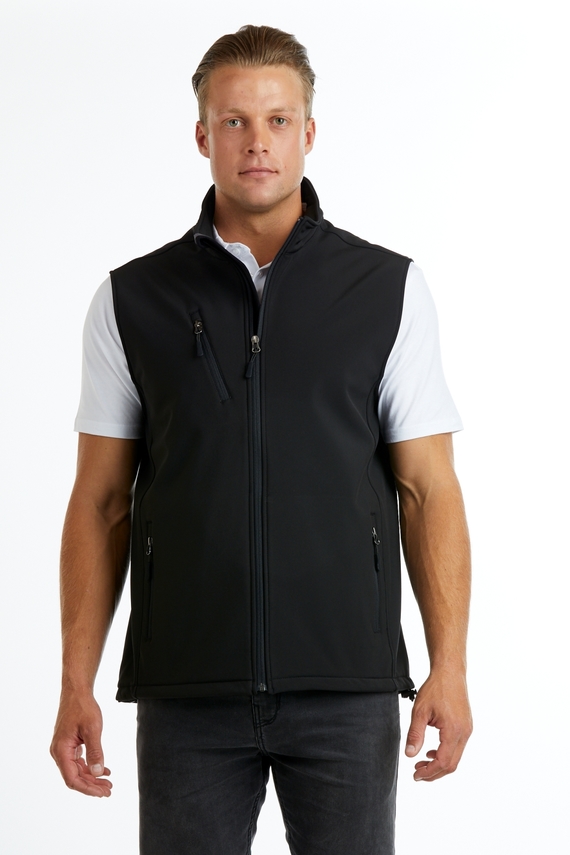 Mens POO2 Softshell Zip Vest - The Uniform Centre