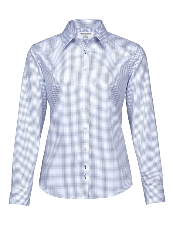 Barkers Lyndhurst Check Shirt - Women - White/Blue