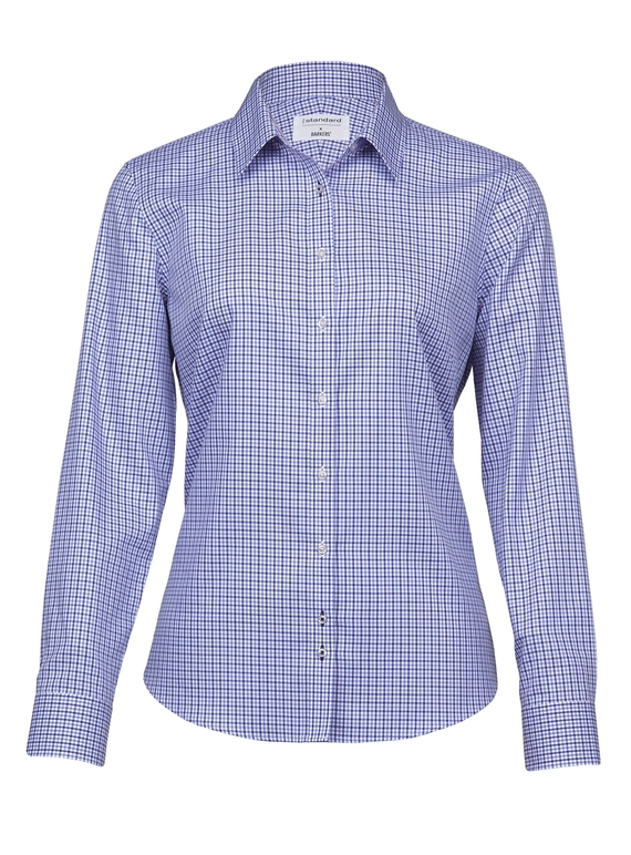 Barkers Stamford Check Shirt - Women - Navy/Blue/White