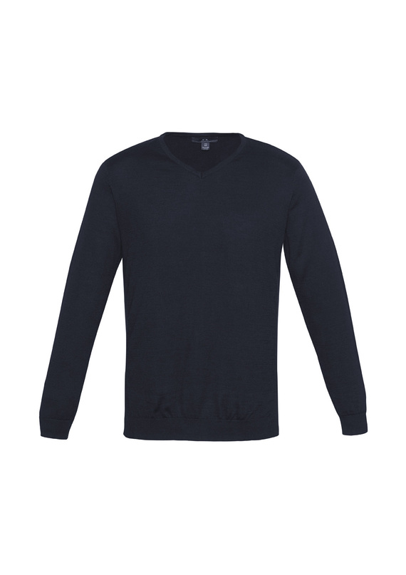 Milano 50% Wool Machine Washable Pullover - Men - Navy
