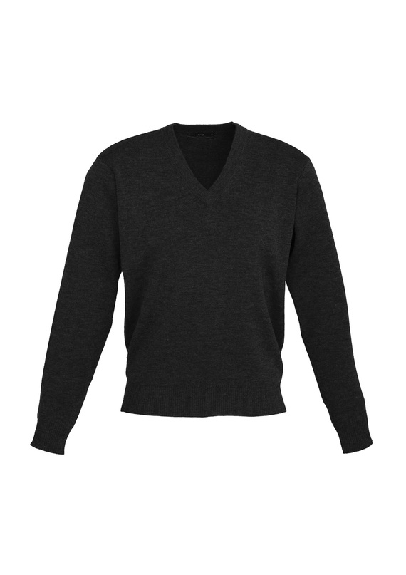 V-Neck Wool Mix Jersey - Men - Black
