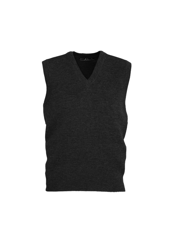 Wool Mix V-Neck Vest - Men - Black