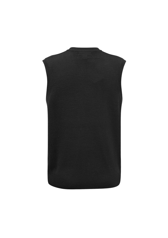 Wool Mix V-Neck Vest - Men - Back View