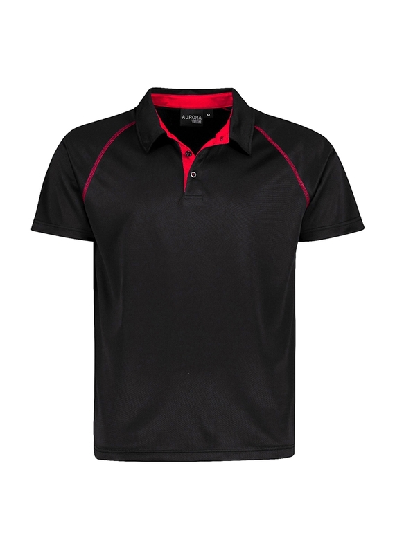 XT Performance Polo Shirt - Youth - Black + Red