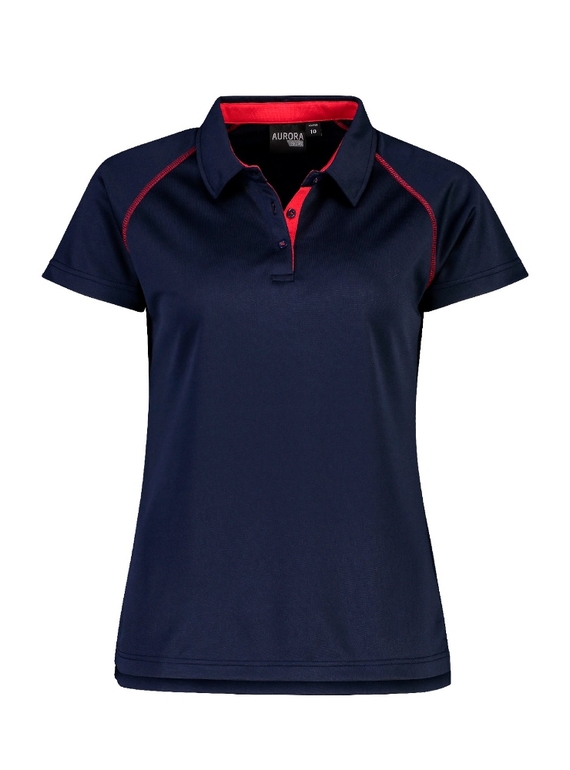 XT Performance Polo Shirt - Women - Navy + Red