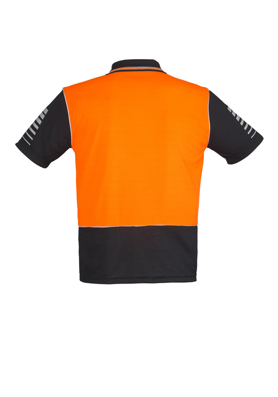 Hi Vis Zone Short Sleeve Polo Shirt - Men - Back View