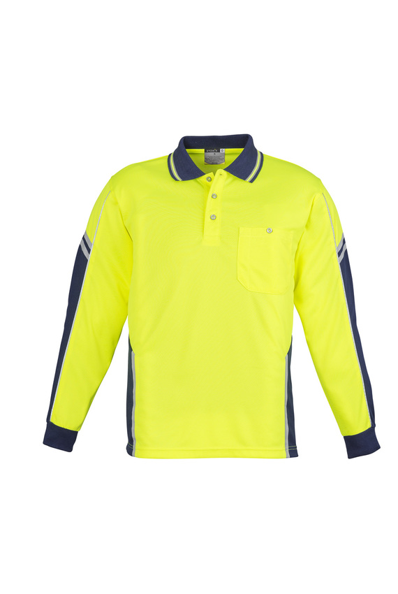 Squad Hi Vis Long Sleeve Polo Shirt - Men