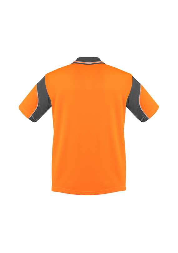Aztec Hi Vis Day Only Short Sleeve Polo Shirt - Men - Back View