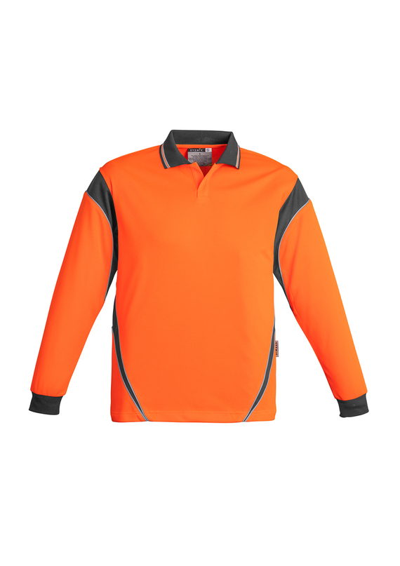 Aztec Hi Vis Day Only Long Sleeve Polo Shirt - Men
