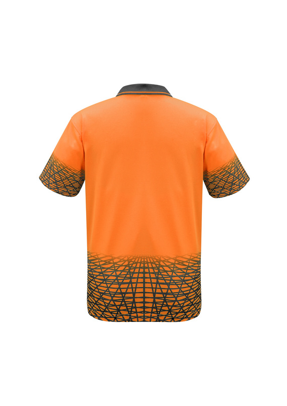 Hi Vis Tracks Polo Shirt - Men - Back View