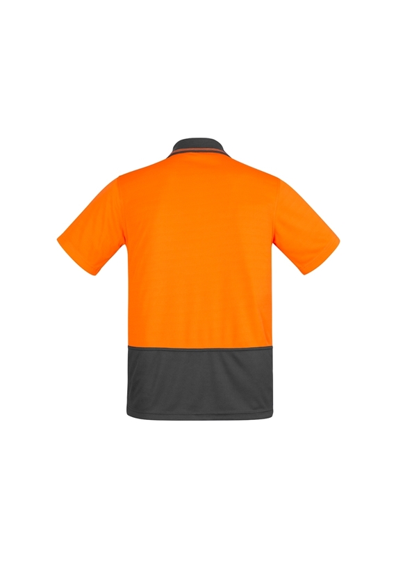 Comfort Back Short Sleeve Hi Vis Polo Shirt - Men - Back View