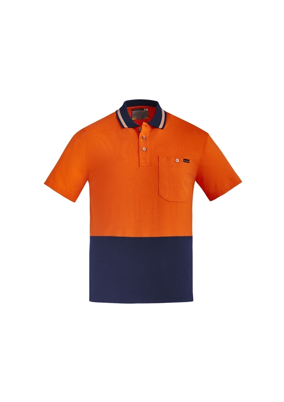 Hi Vis Cotton Short Sleeve Polo Shirt - Men