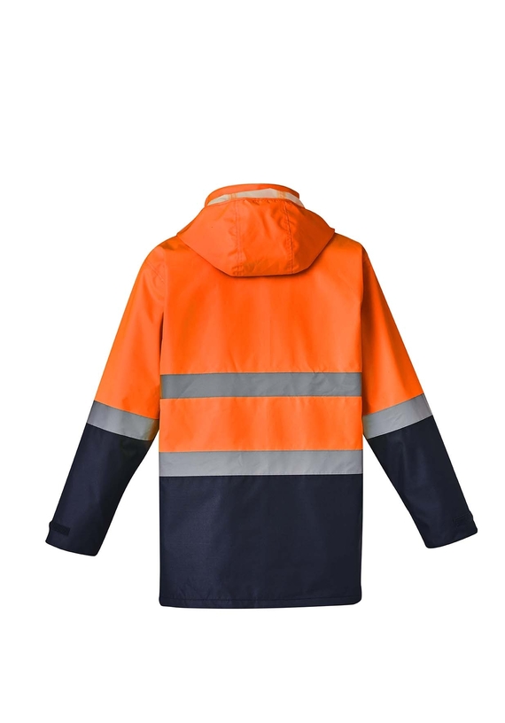 Basic 4 in 1 Waterproof Hi Vis Jacket - Men - Back View
