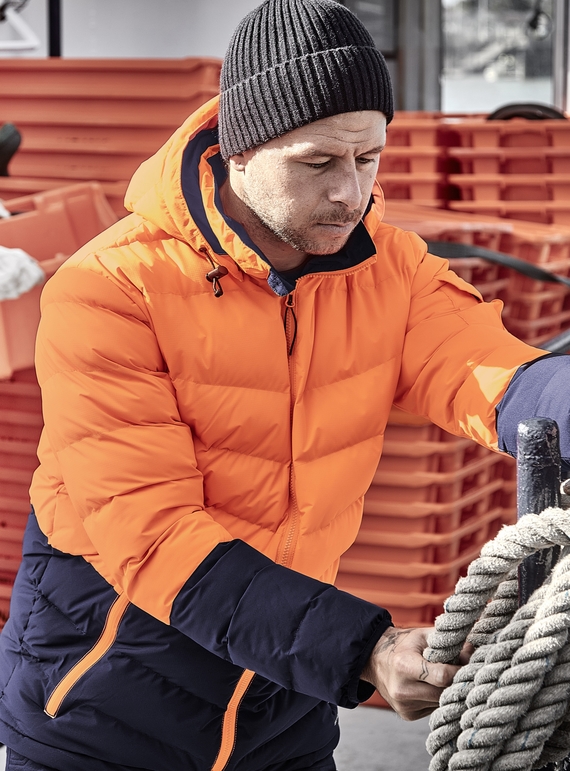 Streetworx Hooded Puffer Jacket, Plain and Hi Vis - Unisex