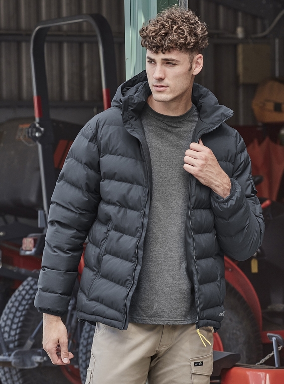 Streetworx Hooded Puffer Jacket, Plain and Hi Vis - Unisex