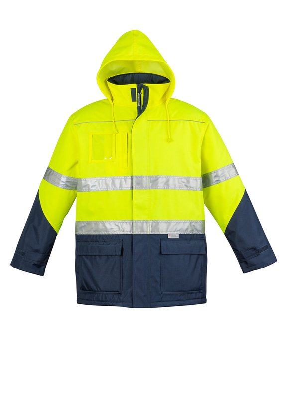 Hi Vis Storm Jacket - Quilt Lined - Men - With hood