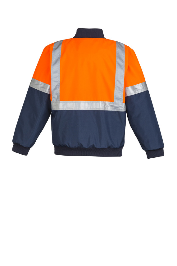 Quilted Flying Jacket - concealed hood - Men - Back View