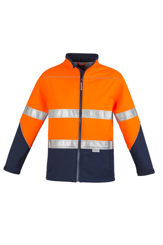 Hi Vis Softshell Jacket - Unisex - Orange/Navy
