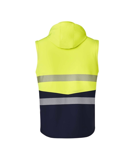 2 in 1 Stretch Softshell Segmented Taped Jacket - Unisex - Back 