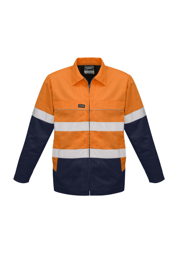 Hi Vis Cotton Drill Jacket with Cotton Flannel Lining - Men