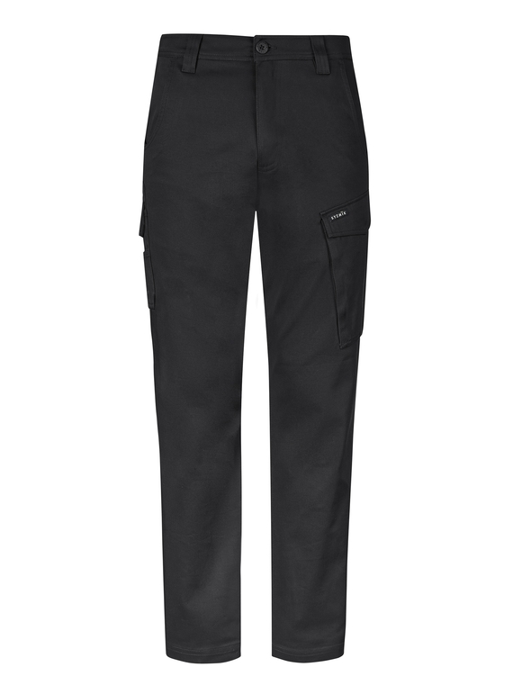Essential Basic Stretch Cargo Work Pants - Men - Black