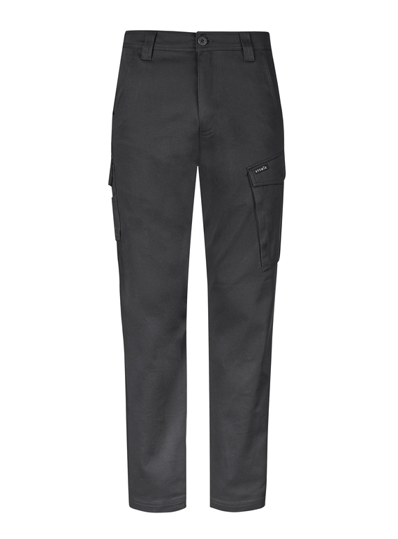 Essential Basic Stretch Cargo Work Pants - Men - Charcoal