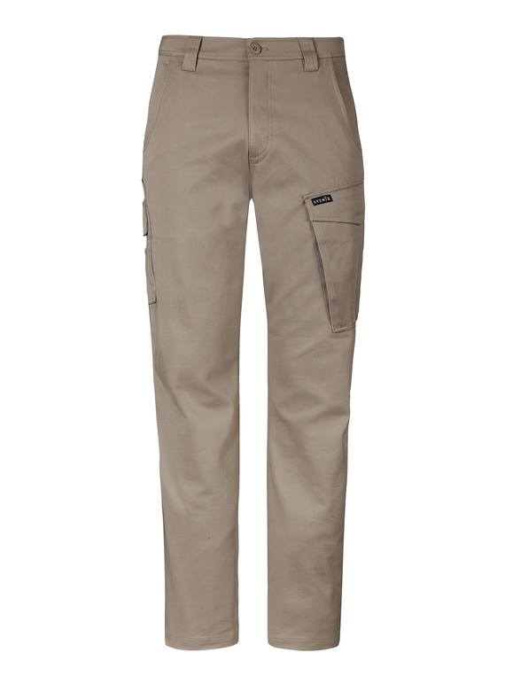 Essential Basic Stretch Cargo Work Pants - Men - Khaki