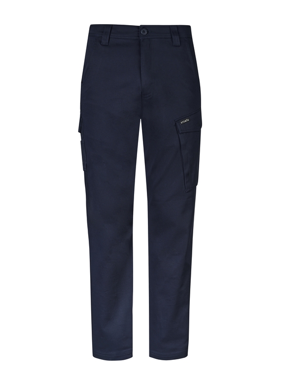 Essential Basic Stretch Cargo Work Pants - Men - Navy