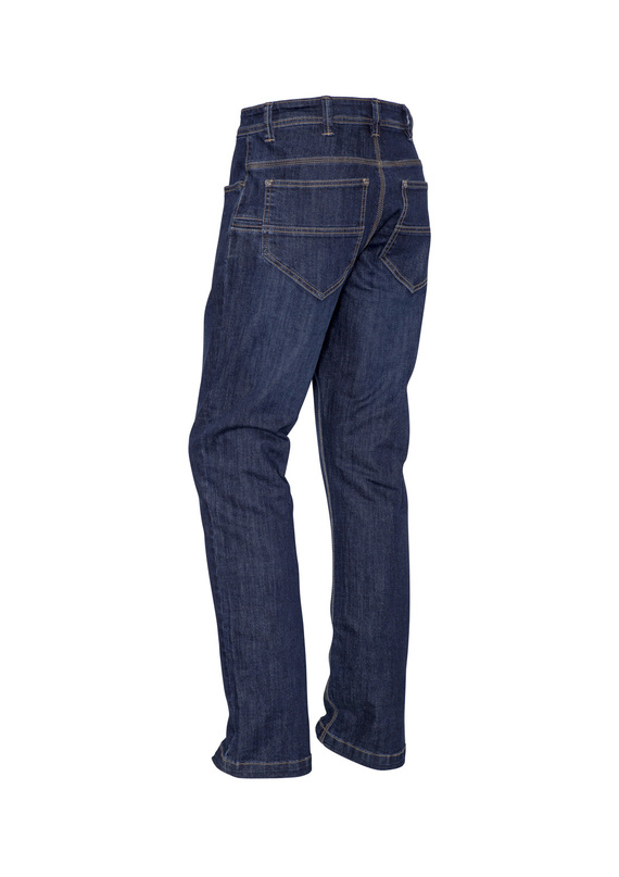 Stretch Denim Work Jeans - Men - Back View