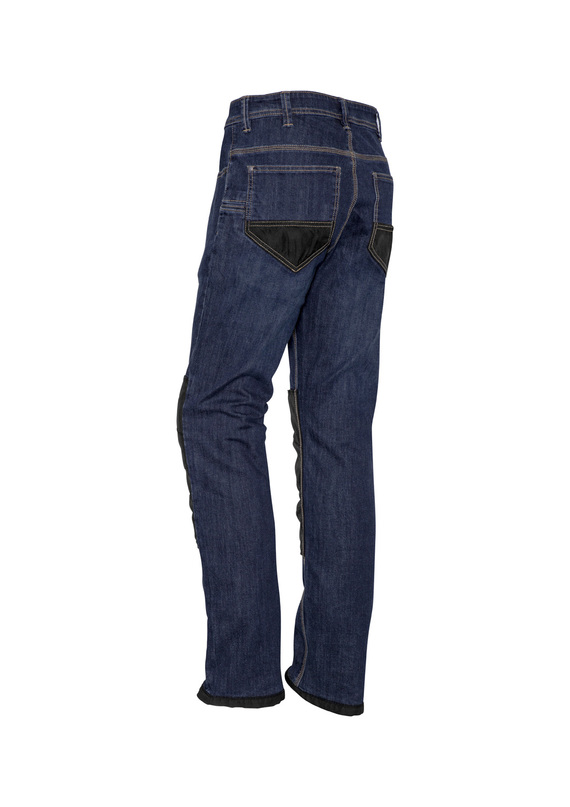 Heavy Duty Cordura Stretch Denim Work Jeans - Men - Back View