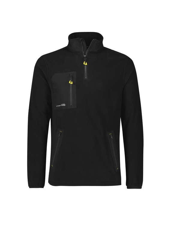 Streetworx Lightweight 1/4 Zip Polar Fleece - Unisex - Black