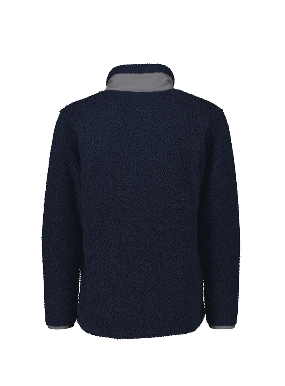 Streetworx Full Zip Sherpa Fleece, plain and hi vis - Unisex - Navy