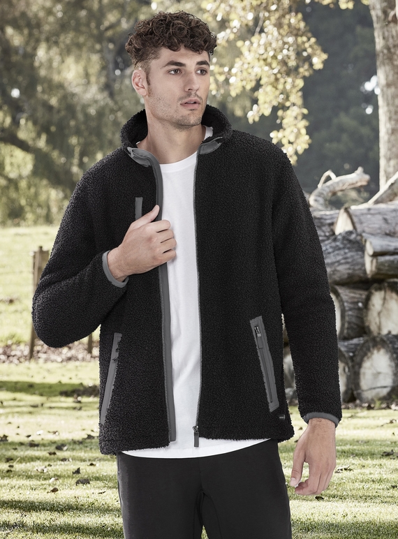 Streetworx Full Zip Sherpa Fleece, plain and hi vis - Unisex