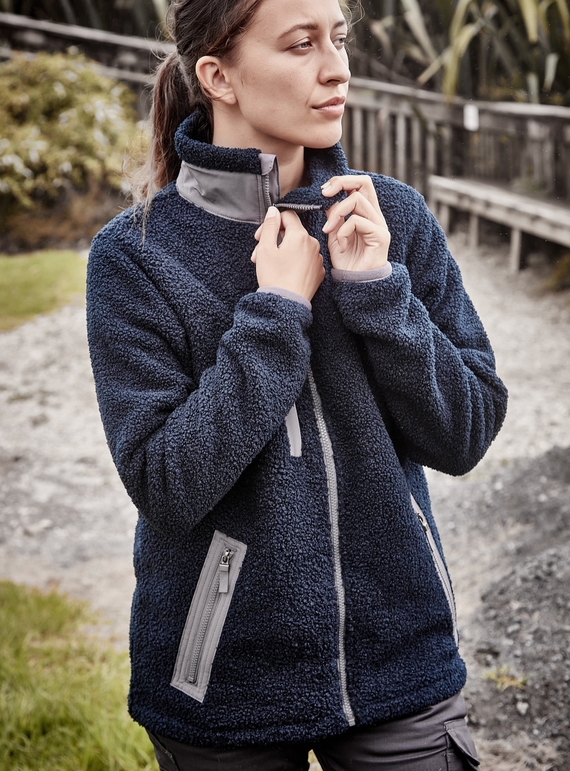 Streetworx Full Zip Sherpa Fleece, plain and hi vis - Unisex