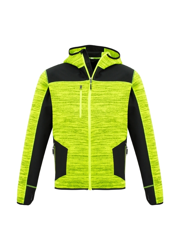 Streetworx Reinforced Knit Hoodie, plain and hi vis - Unisex - Fluoro Yellow