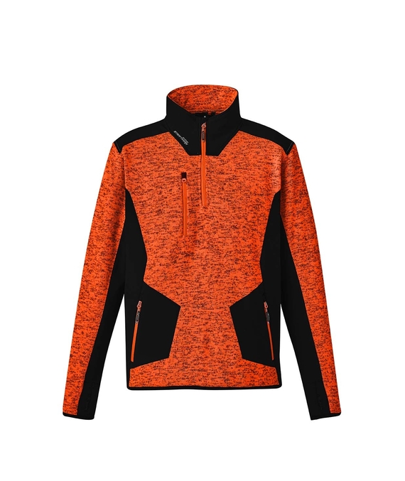 Streetworx Reinforced Knit 1/2 Zip Pullover, plain and hi vis - Unisex - Fluoro Orange