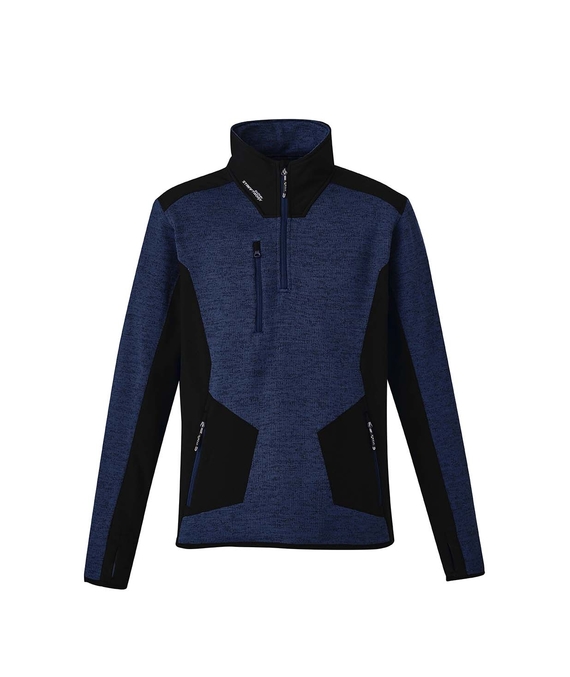 Streetworx Reinforced Knit 1/2 Zip Pullover, plain and hi vis - Unisex - Navy