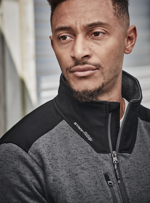 Streetworx Reinforced Knit 1/2 Zip Pullover, plain and hi vis - Unisex