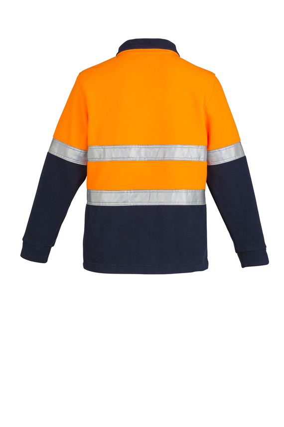 Anti-Pill Hi Vis Fleece Pullover - Hoop Taped - Unisex - Back View