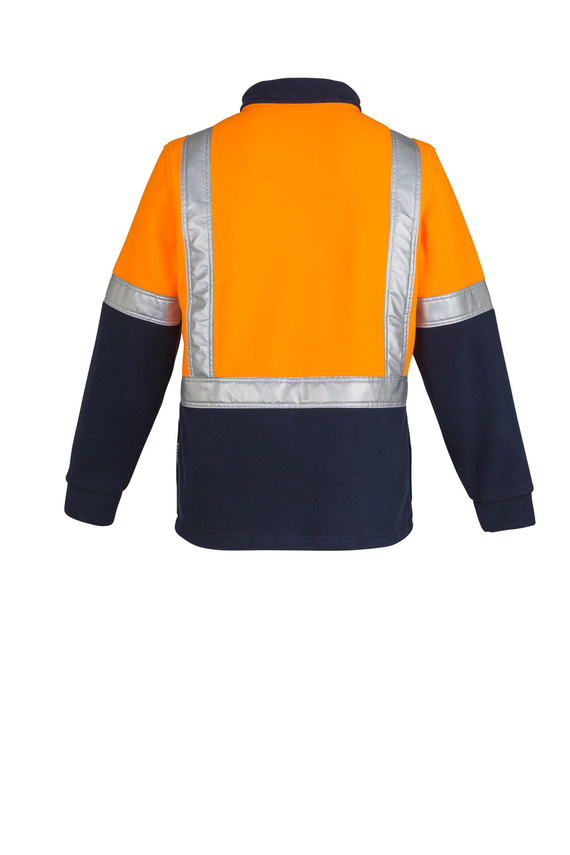 Anti-Pill Hi Vis Fleece Pullover - Shoulder Taped - Unisex - Back View