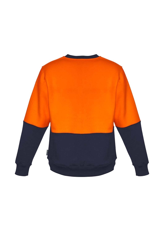 Hi Vis Crew Neck Sweatshirt - Unisex - Back View