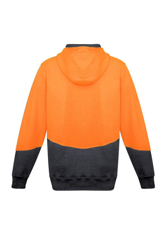 Hi Vis Textured Jacquard Hoodie - Unisex - Back View