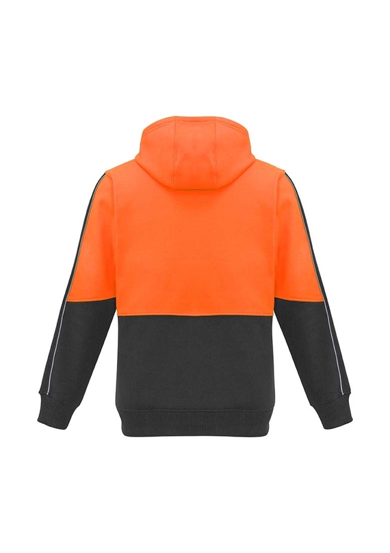 Hi Vis Full Zip Hoodie - Unisex - Back View