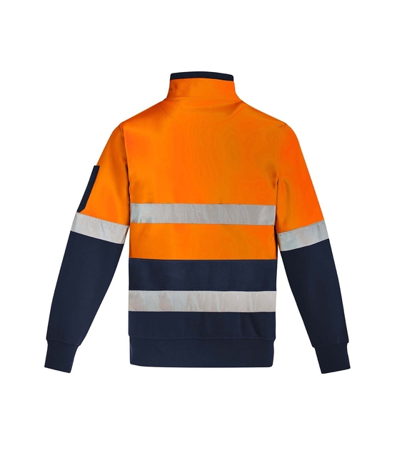 Hi Vis 1/4 Zip Pullover - Hoop Taped - Unisex - Back View
