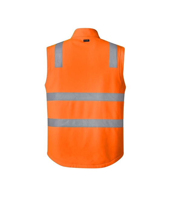 Hi Vis Softshell Vest - Unisex - Back View