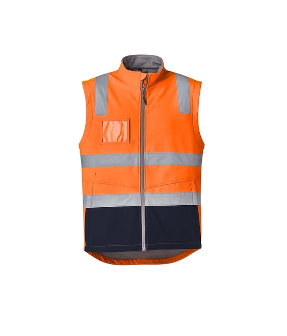 Hi Vis Softshell Vest - Unisex - Orange/Navy